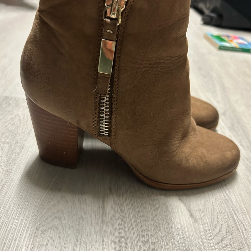 Aldo Tan Heeled Boots with Zipper